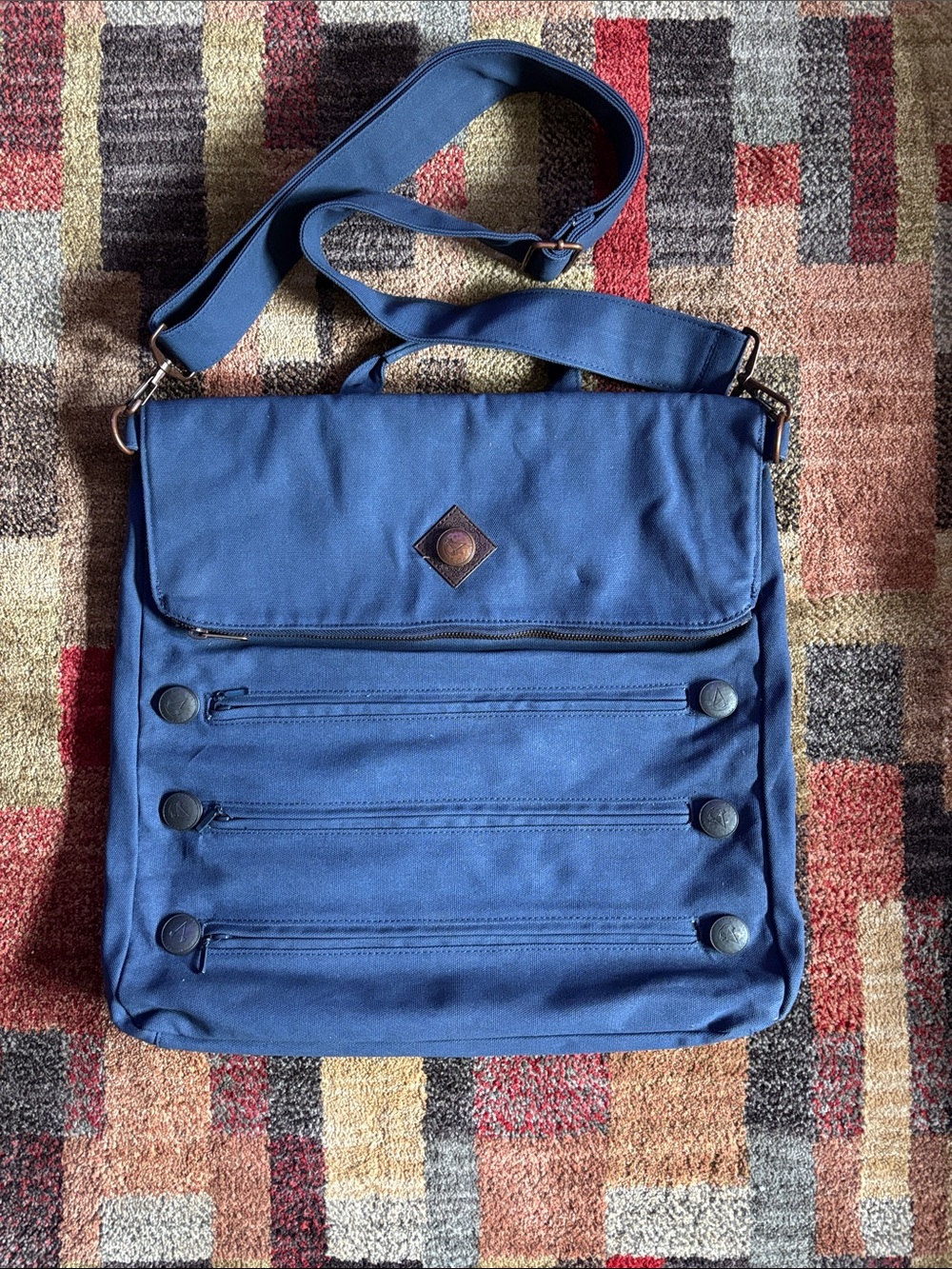 Assassins Creed Canvas Messenger Bag with Front Zip Pockets